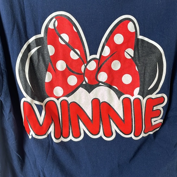 Disney Minnie blue/red polkadot print tee shirt women’s size M - Picture 3 of 7
